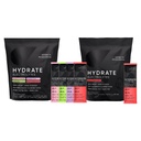 Sports Research Hydrate Electrolytes Combo Pack - Sugar-Free & Naturally Flavored with Vitamins, Minerals, and Coconut Water - Supports Hydration - 32 Packets - Cherry Pomegranate Dominant Flavor