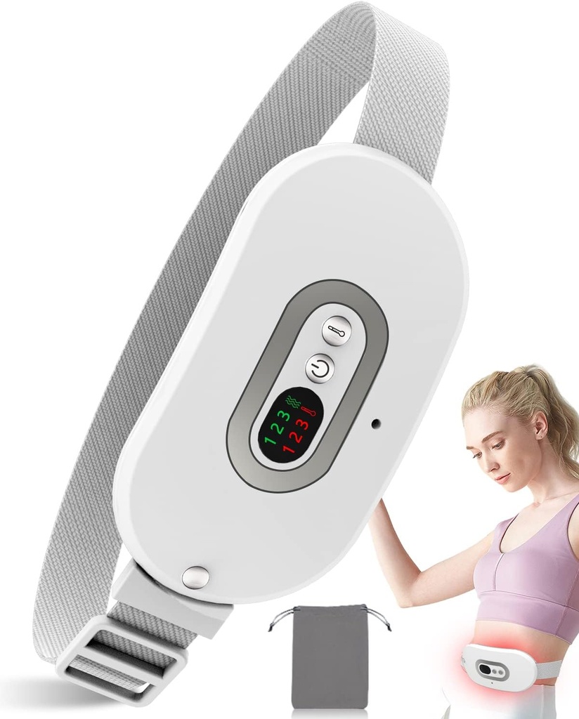 Riscaldamento Pad per periodi Cinture FSA HSA omologato, Pad riscaldante portatile per Cintura mestruale,Cintura elettrica a cordless riscaldamento con 3 livelli di calore per schiena, pancia,Stomach,Gifts Donne Ragazze