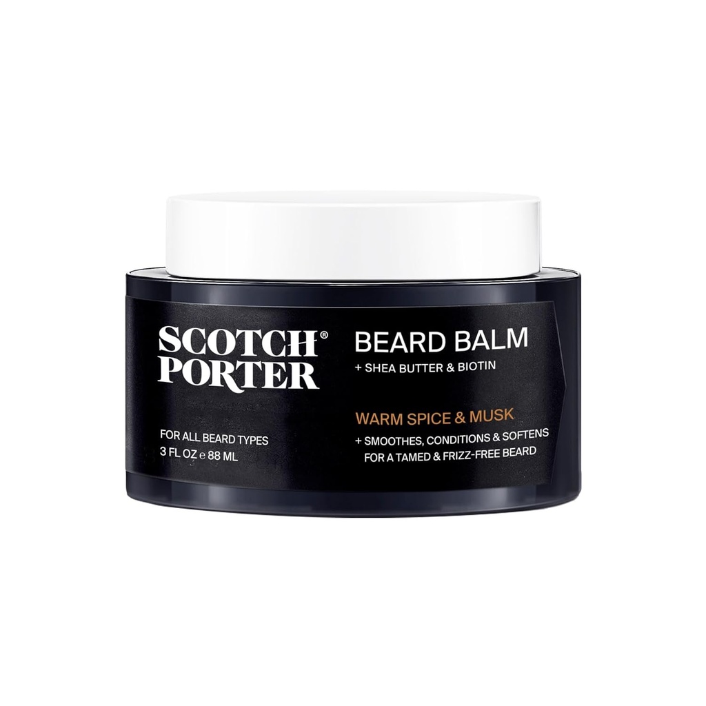 Scotch Porter Conditioning Beard Balm – Glatte, Form, Moisturize & Soften Coarse, trockene Gesichtshaar, während Ermutigung Wachstum für einen Fuller/Healthier-Looking Bart – Original Scent, 3 oz. Ja