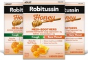 Robitussin Medi-Soothers Honey Lemon Throat Lozenges, Long-Lasting Cough + Sore Throat Pain Relief - 48 Conte (3 x 16ct Packs)