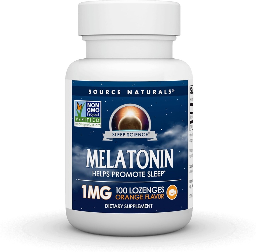 Fonte Naturals Sleep Science Melatonin 1 mg, 100 Orange Lozenges