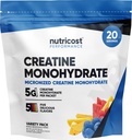 Nutricost Creatina Monoidrato Polvere Variety Stickpacks (5 Sapori, 20 Serve) - Micronized, 5 Grammi di Creatina Monoidrato Per Pack