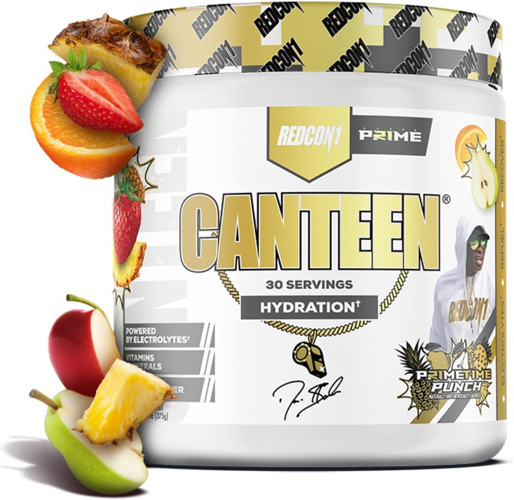 REDCON1 Post Workout Recovery Powder - Coach Prime Canteen - Hydration Pulver mit Elektrolyten, Vitaminen & Kokosnusswasser - Prime Time Punch (30 Portionen)