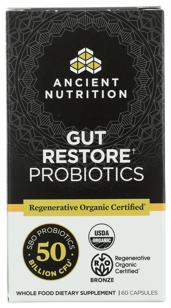 Antica Nutrition Organic Gut Restore Probiotics 50B, 60 Ct