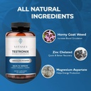 VITASEI Testronix Performance Supplemento per gli uomini - Integratori energetici e muscolari per la salute degli uomini - 60 capsule (Pack of 2)