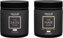 WelleCo, The Skin Elixir + The Hair Elixir, Vegan Beauty Supplements Bundle, promuove la crescita dei capelli e riduce la rottura, supporta la formazione sana della pelle e del collage, 60 capsule ogni