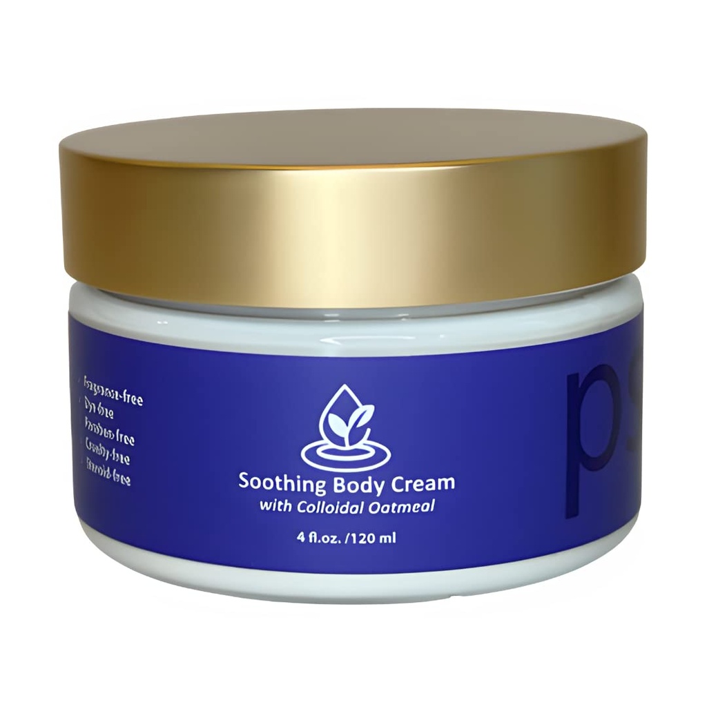 Crème corporelle apaisante – Lotion naturelle de soulagement du psoriasis pour les démangeaisons, les flammes et l'inflammation – Traitement hydratant pour la peau sèche et irritée