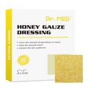 Dr. Med Honey Gauze Dressing, 2" x 2" (10 PCS/Box) Miele Medical Bandage Wound Care Patch per minori abrasioni, tagli, lacerazioni, scala e brucia per guarnizione, chimica e droga gratis