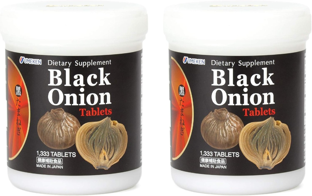 Umeken oignon noir - concentré fermenté avec Quercetin, antioxydant, complément alimentaire, 1333 comprimés de comptage, 2 paquets