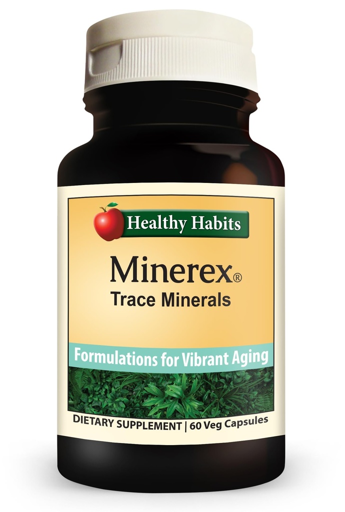 Gesunde Habits MINEREX High Potency Komplette Mineralische Ergänzung mit Sentramin Pflanzen- und Meeresbettmineralen aus Senonian Vegetate 60-Count
