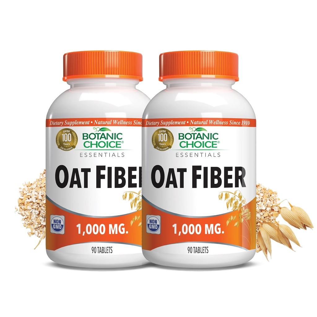 Supplément alimentaire Botanic Choice Oat Fiber - Santé digestive pour les femmes et les hommes - Pack de 2