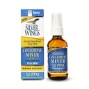 Natural Path Silver Wings Colloidal Silver Liquid - Daily Immun Support Supplement - 50ppm (250mcg) - 2oz Spray