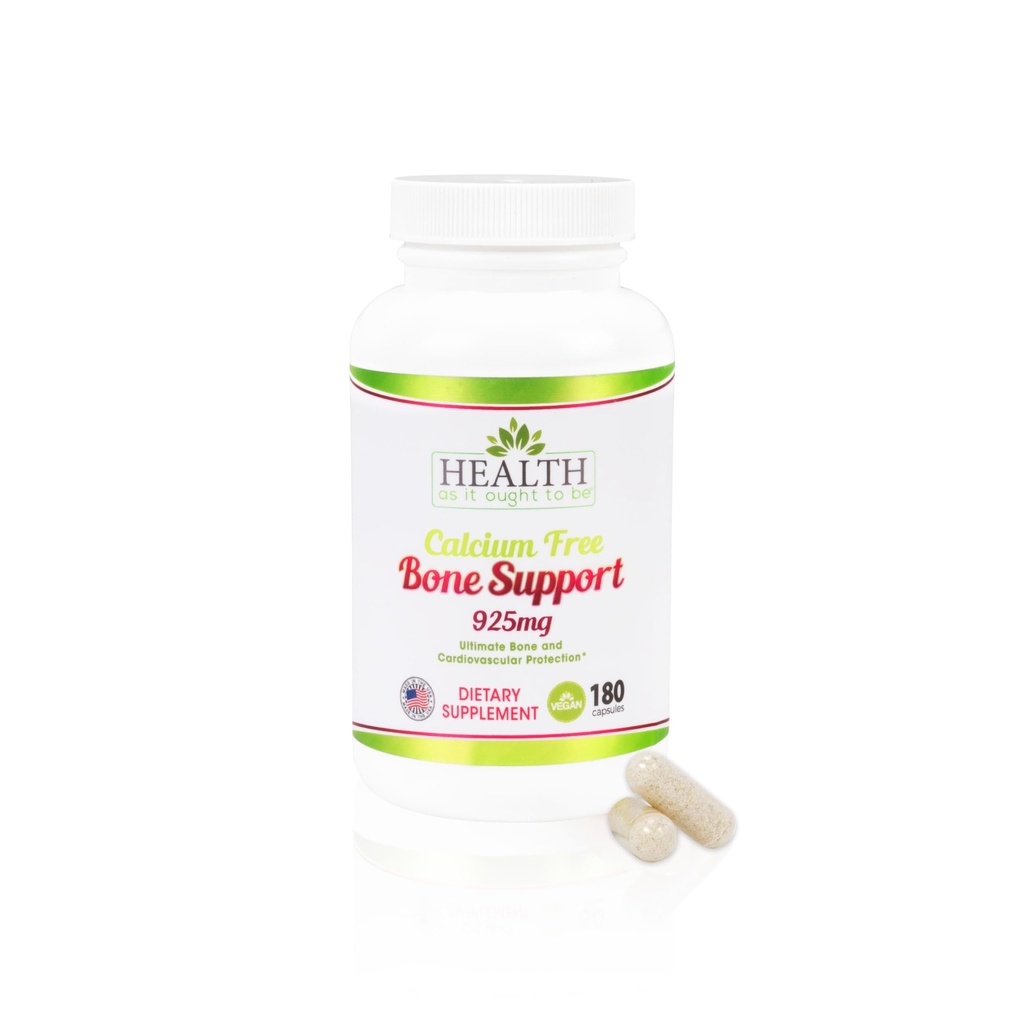 Salute come esso deve essere Calcium gratuito Bone supporto supplemento | Ultimate Bone e protezione cardiovascolare | 180 capsule