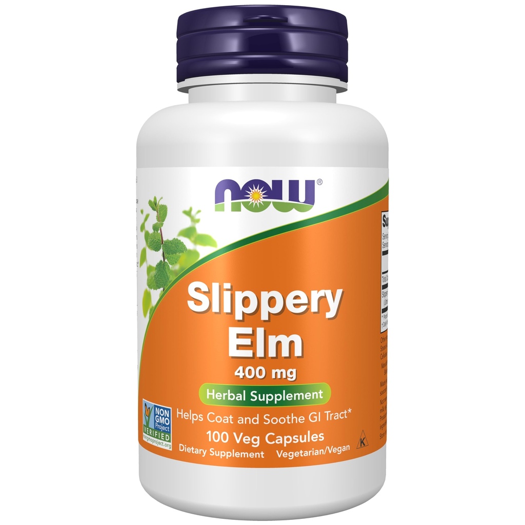 JETZT Ergänzungen, Slippery Elm (Ulmus rubra) 400 mg, Kräuterergänzung, 100 Veg Kapseln