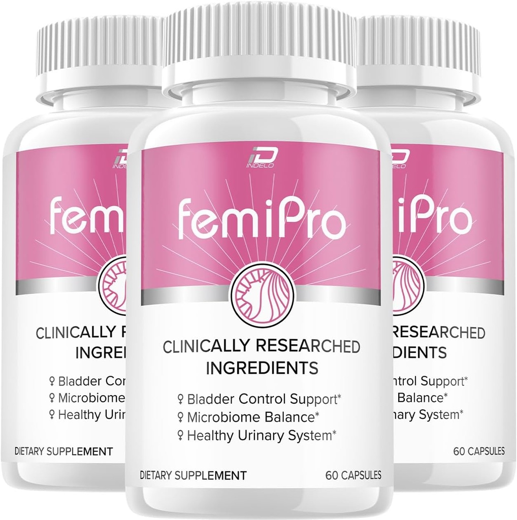 FemiPro Supplement - Probiotic Femi Pro Pills, FemiPro 24 Stunden Unterstützung Microbiome Probiotic Urinary Control Health, Femie Pro Bewertungen (3 Pack - 180 Kapseln)