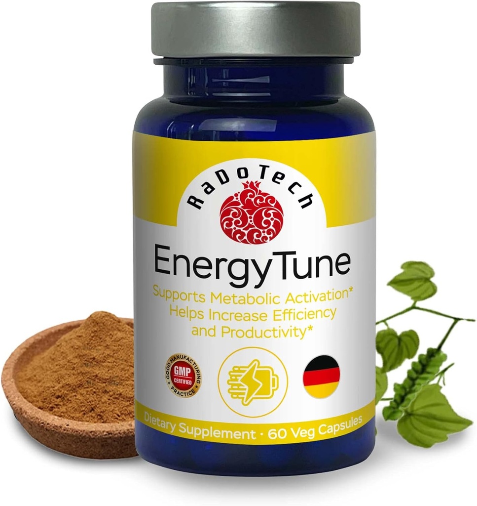 EnergyTune Energy Supplements, steigert Nährstoffabsorption und fördert Gesamtgesundheit und Immununterstützung - Non-GMO, Glutenfrei, Vegetarisch - Veg Capsules (60 Count (Pack of 1))