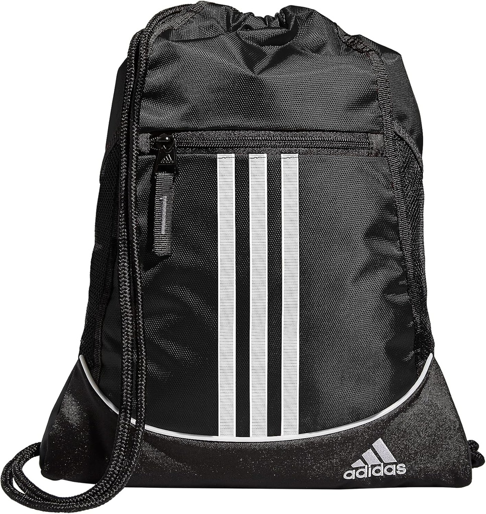 adidas Alliance Sackpack – Borsa con coulisse per uomini e donne, Nero, Taglia unica