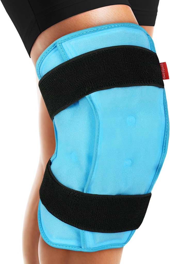 Impermeabile del pacchetto di ghiaccio del ginocchio 3D per il gel riutilizzabile del infortunio, FSA eleggibile, Ginocchiera del pacchetto freddo del ginocchio Terapia fisica per mentore, dolore della gamba, sostituzione, artrite, recupero del muscolo, chirurgia ottenere bene regalo