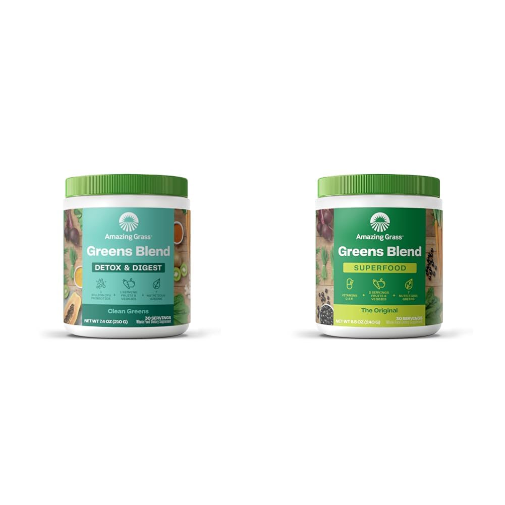 Detox & Digest: Smoothie Mix, Cleanse & Greens Blend Superfood: Miscela Smoothie Super Greens per l'energia Boost