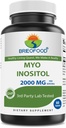 Brieofood Myo Inositol 2000 mg pro Servierung - 60 Tabletten - 3rd Party Lab Tested