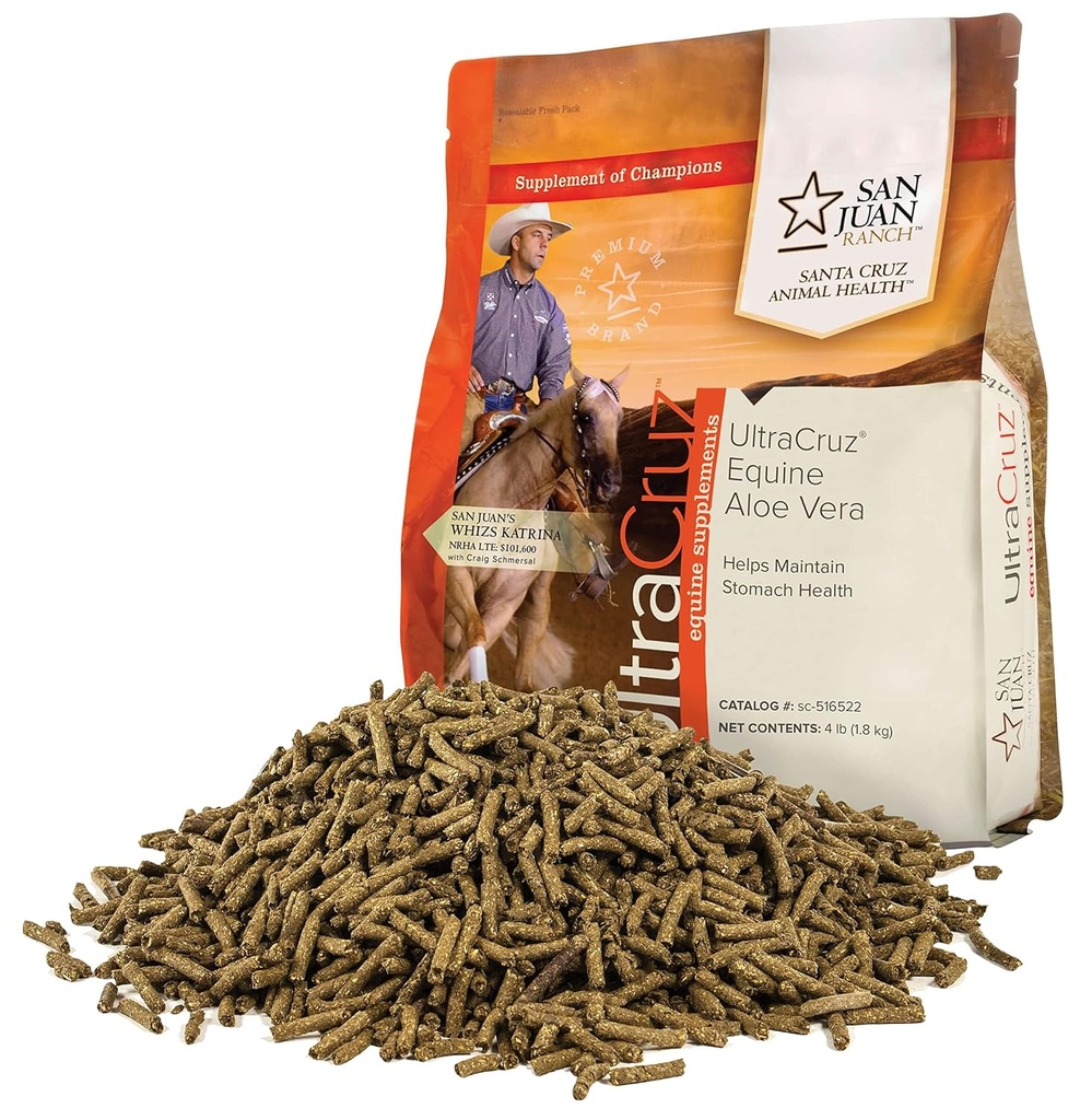 UltraCruz - sc-516522 Equine Aloe Vera Supplemento per cavalli, 4 lb, Pellet (64 giorni di alimentazione)