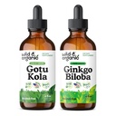 Bio et sauvage Gotu Kola Teinture 4 fl oz & Ginkgo Biloba Teinture 4 fl oz