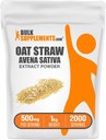 BulkSupplements.com Polvere di estratto di polpa di avena - Avena Sativa, integratori di polpa di avena - Supplemento di erbe, senza glutine, 500mg per porzione, 1kg (2.2 lbs) (pacchetto di 1)