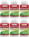 Best Naturals Red Yeast Rice 1200 Mg Tablet für gesunde Cholesterol Level, 60 Count (Pack von 6)