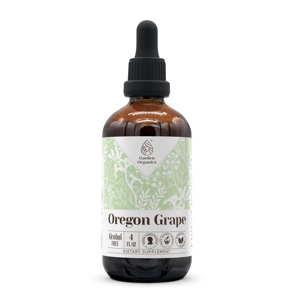 Extrait naturel de teinture sans alcool de raisin de l'Oregon, booster système immunitaire, gouttes liquides faites à partir de 100% (4 fl oz)