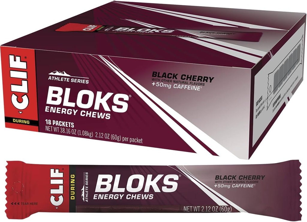 Clif Shot Bloks, Ciliegia Nera, 2.12 oz (Pacchetto di 18)
