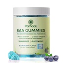 EAA Gummies 120 Gummies (Blueberry), 9000 mg Acides aminés essentiels - Tous les 9 Aminos essentiels (EAA) et tous les Aminos à chaîne ramifiée (BCAA), non-OGM, sans gluten, respectueux des végétaux