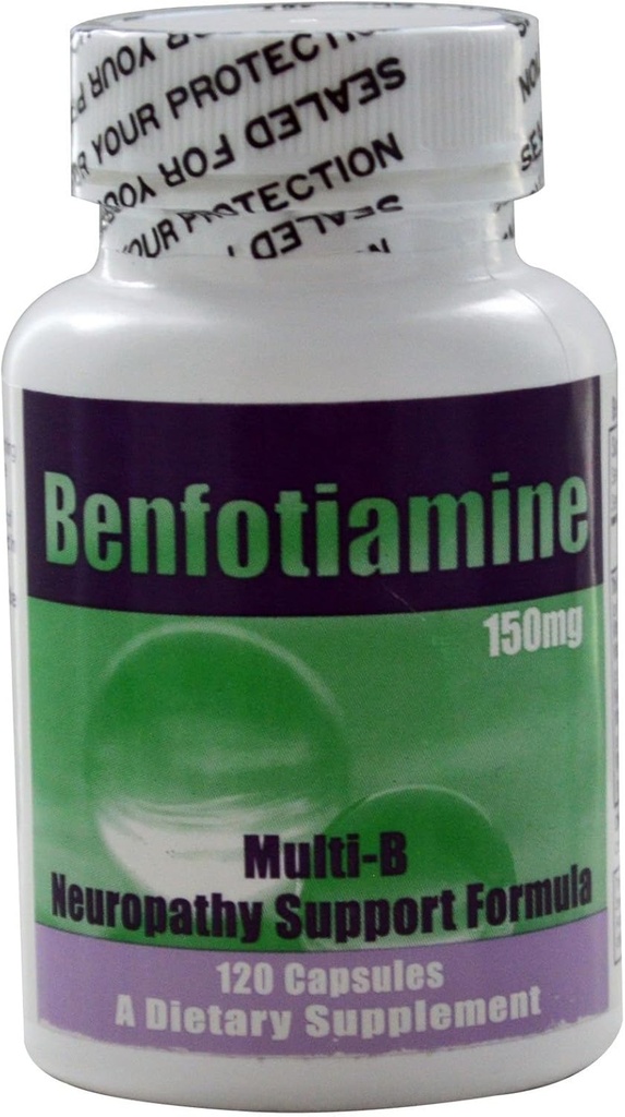 Fresh from Manufacturer! Benfotiamine Multi-B Neuropathy Support Formula 150 mg, 120 caps - 3 Pack