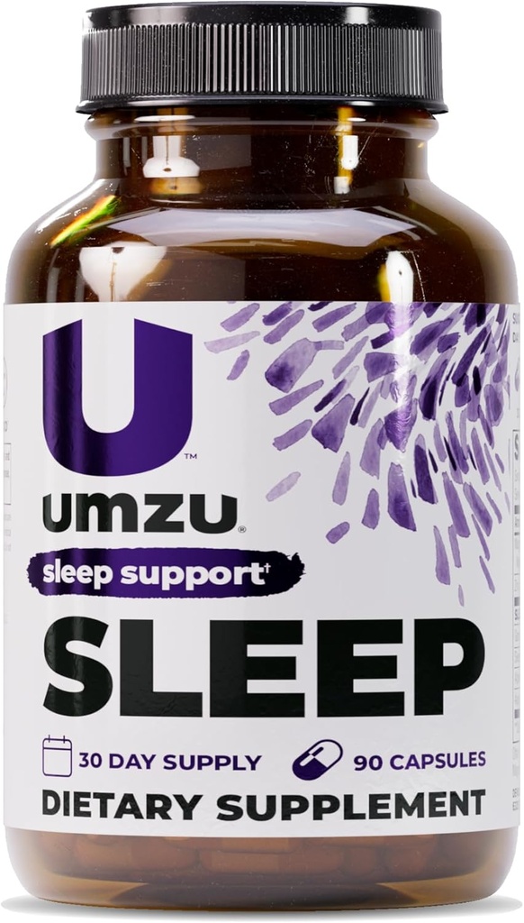 UMZU Magnesium Schlaf-Unterstützung Ergänzungen mit GABA und L-Theanin, Komplette Körper-Entspannung und Mood-Unterstützung, Non-Melatonin Formel - 180 Kapseln
