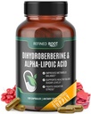 Dihydroberbérine à racines raffinées 300mg avec acide alpha lipoïque Supplément 600mg - Supplément berbère extra-fort avec acide alpha-lipoïque (ALA) - Dihydroberbérine avancée pour une santé optimale