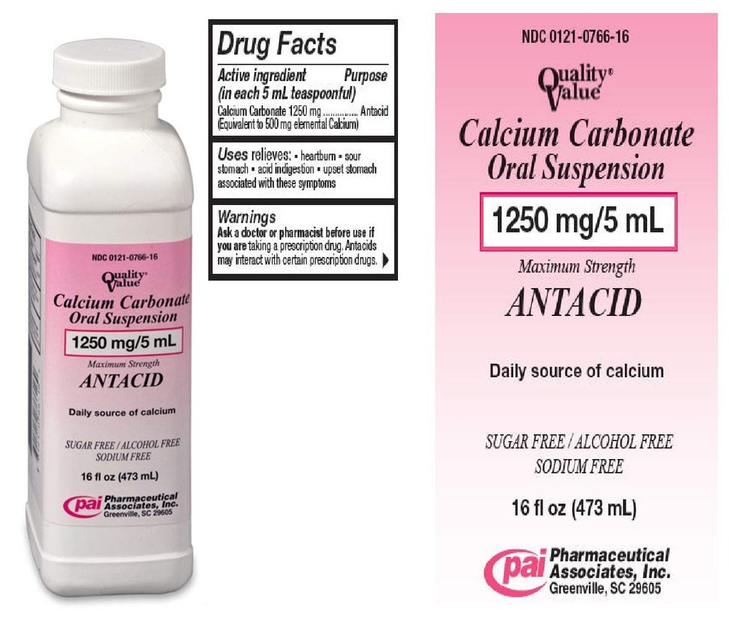Sospensione orale del carbonato di calcio 1250mg/5 ml - 16 Oz.