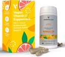 Integratori di vitamina C vegani — VIT C + Citrus Bioflavonoidi — Vitamine e Integratori di salute — Supplementi giornalieri (60 capsule) — Capsule di vitamina C 500mg — Supplementi agli antiossidanti