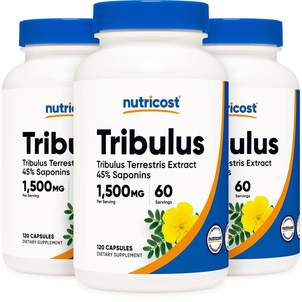 Nutricost Tribulus Terrestris Extract 750mg, 120 Kapseln (3 Flaschen)