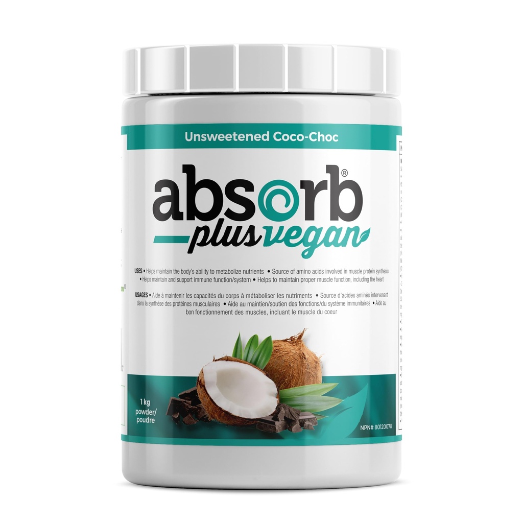 Vegan Isolate Protein - Gut Health, Supporto nutrizionale, Ingredienti naturali, Non OGM, Senza glutine, Organic Sprouted Rice Protein (2.2 lbs, Coco-Choc non zuccherato)
