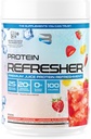 Believe Supplements Protein Refresher (25 Serve) - Polvere di proteine del siero di succo rivoluzionario per il fitness, culturismo, palestra o per l'assunzione di proteine più grandi (25 Scoop, Limonata di fragole)