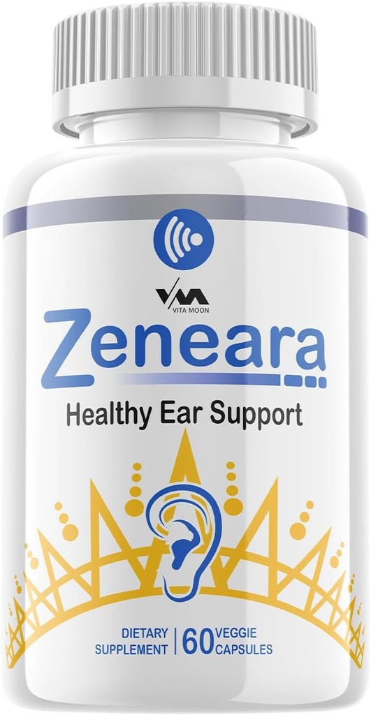 Vitamoon (1 Pack) Zeneara - Fortgeschrittene Formel Gesunde Ohrenunterstützung, Hörgerät und Wellness, 60 Kapseln