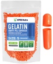 XPRS Nutra Größe 5 Leere Kapseln - 100 Count Sehr kleine leere Gelatine Kapseln - Pillen DIY Kapsel Füllung - Fillable Pillen Gel Kapseln für Do-It-Yourself Vitamin Supplements (Orange)