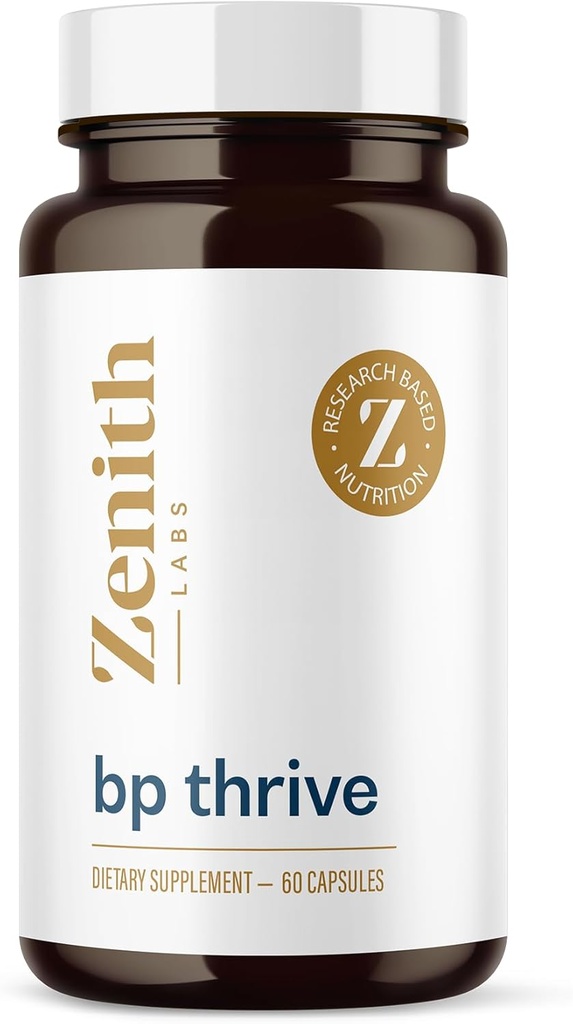 Zenith Labs - BP Thrive - Supplément de flux sanguin - 30 jours d'approvisionnement - soutient le flux sanguin, la circulation et la fonction cardiaque - 1 paquet