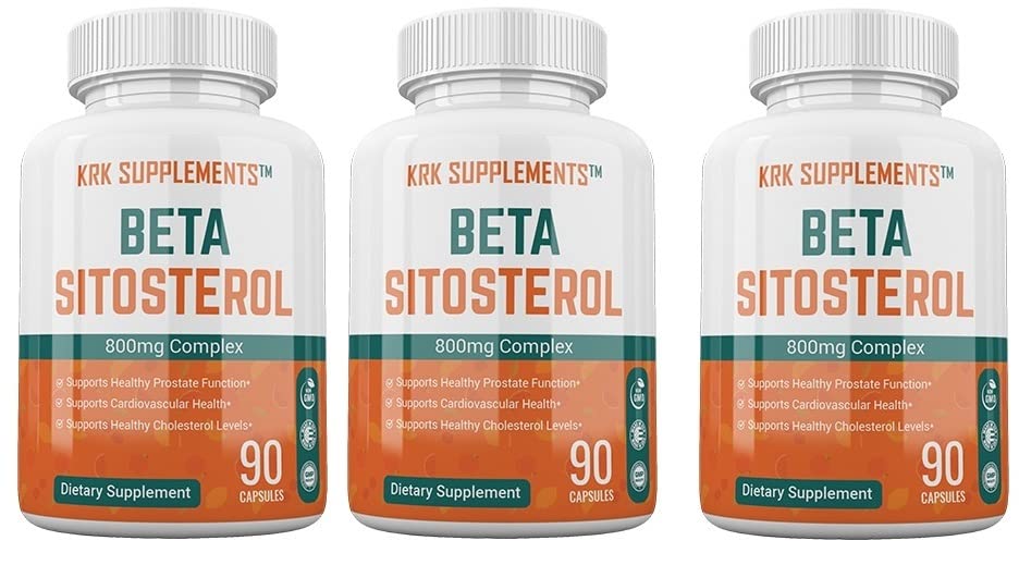 3 Flaschen Beta Sitosterol 800mg pro Servierung 270 Gesamtkapseln Prostataunterstützung