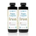 LIQUIDHEALTH Vegan Flüssige Eisen-Ergänzung mit SunActive & Ferrochel Fe - Natürliche Energie, Immunsystem & Stoffwechselunterstützung, Mental Clarity, Prenatal/Postnatal - USA Made, Non-GMO (2 Pack)