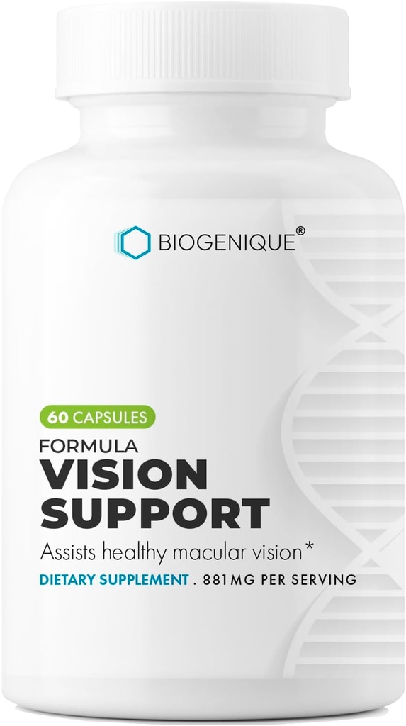 Vision Support Supplement with Lutein, Lycopene, Vitamins & Minerals for Eye Health & Vision Health Support 60 Capsules - Made in USA - Non-GMO, Gluten Free