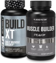 Jacked Factory Build-XT Daily Muscle Builder and Performance Enhancer (60 capsule) & Essentials Muscle Building Supplement per resistenza e crescita (30 capsule)