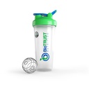 BioTRUST BlenderBottle Classic Shaker Bottiglia, 28 once con loop, Clear/Green