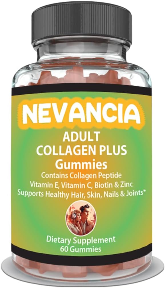 Kollagengummis enthält Collagen Peptide, Vitamin C, Biotin, Vitamin E, Zink, Glanzhaut, Fuller Hair, Stronger Nails, Joint Health, 60 Tasty Gummies, 30-Day Supply
