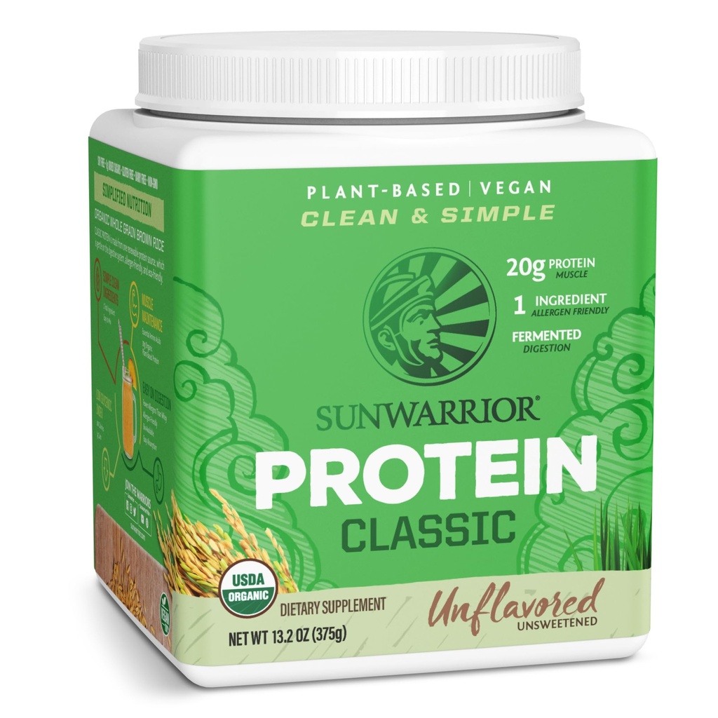 Brown Rice Protein Pulver mit Bcaa & Aminosäuren Raw Rice Protein Shake Gluten Free Low Carb Dairy Free | Plant Based Classic Sprouted Brown Rice Protein Powder Natural 750g von Sunwarrior