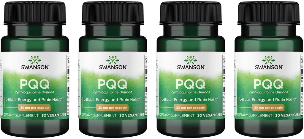 Swanson Pqq Pyrroloquinoline Quinone 20 mg 30 Tappi di Veg (4 Confezione)